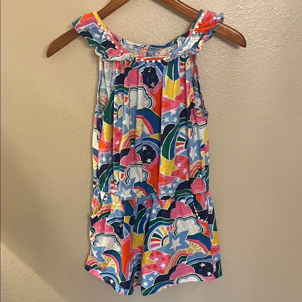NWOT Boden Rainbow Shorts Romper 🌈 11-12